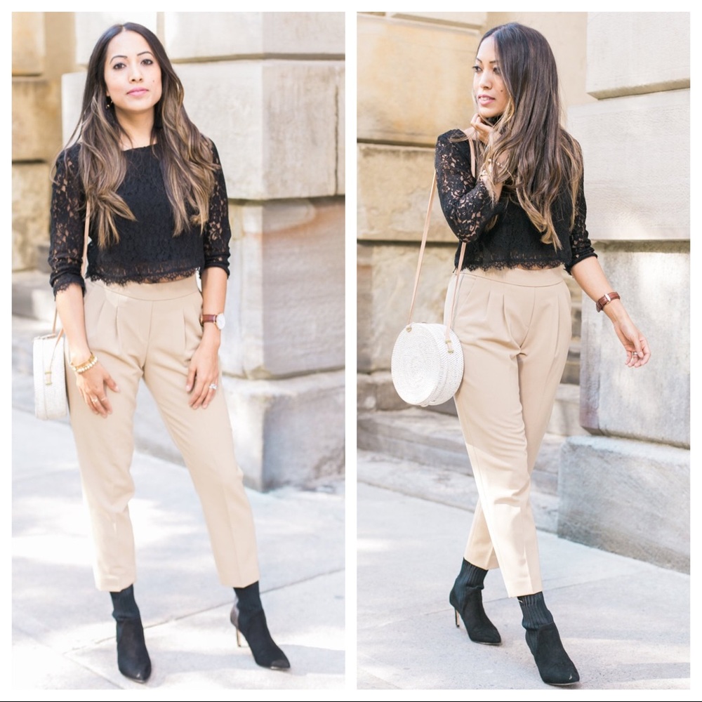 BABATON Cohen Linen Blend Cropped Trouser Pants 4